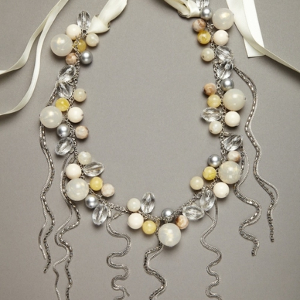 NEW $88 Celeste Michelle Cluster & Fringe Necklace